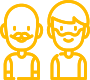 Yellow 2 guys logo png