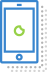 blue iphone 5 logo